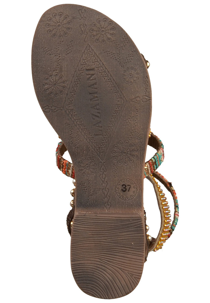Lazamani Sandalen Lederimitat Kupfer