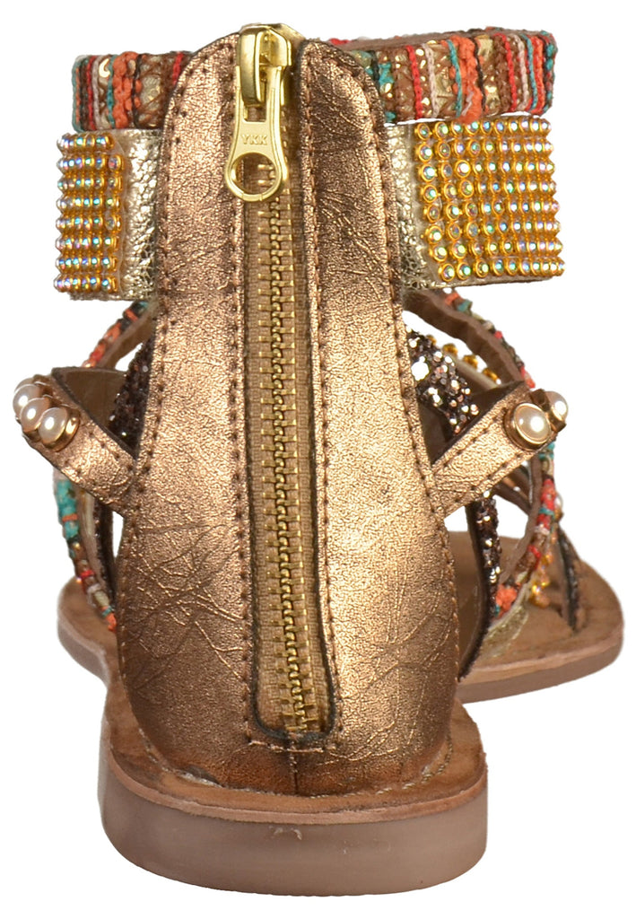 Lazamani Sandalen Lederimitat Kupfer