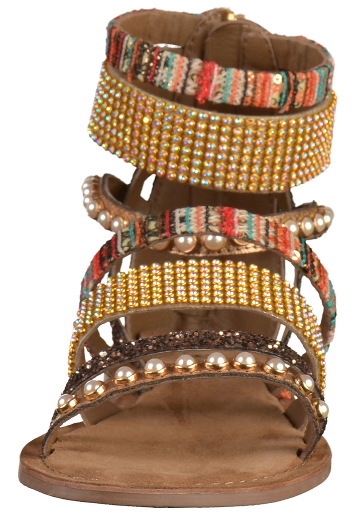 Lazamani Sandalen Lederimitat Kupfer