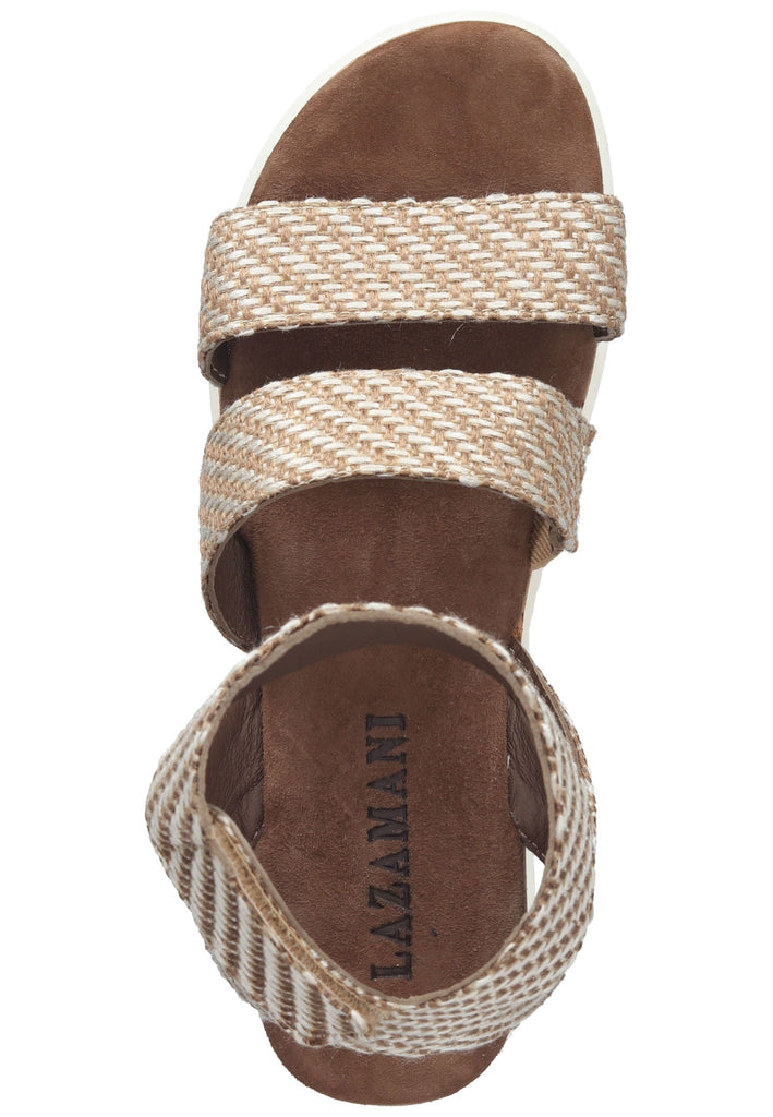 Lazamani Sandalen Lederimitat/Textil Beige