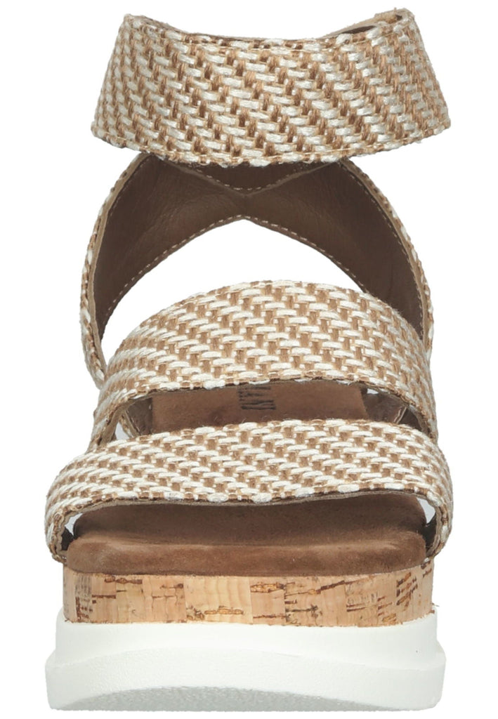 Lazamani Sandalen Lederimitat/Textil Beige