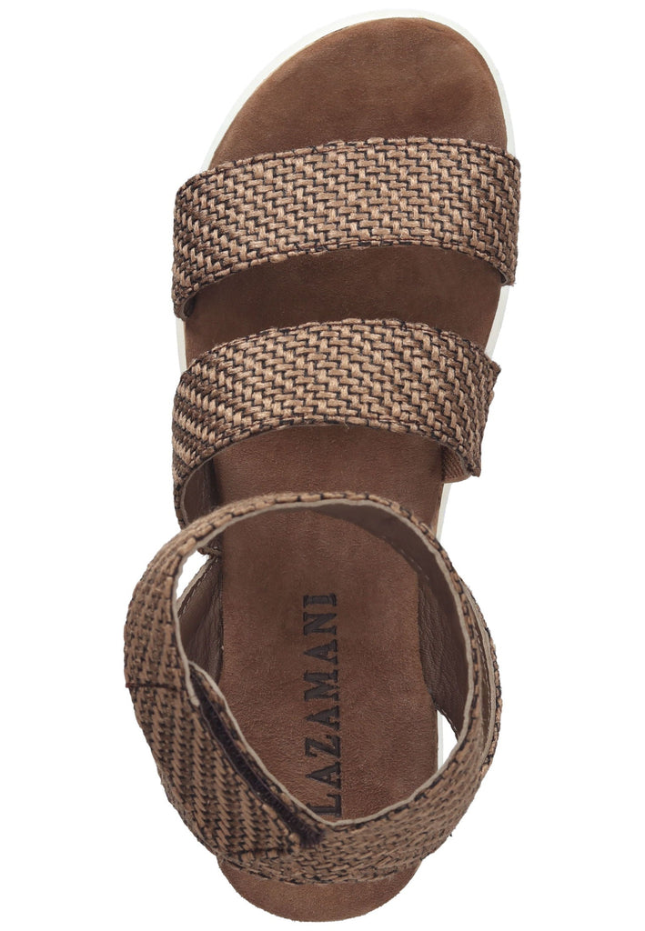 Lazamani Sandalen Textil Braun
