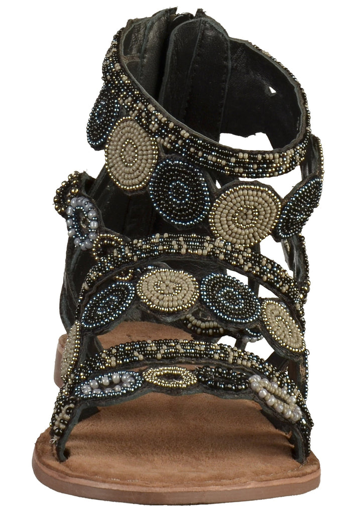 Lazamani Sandalen Textil Schwarz