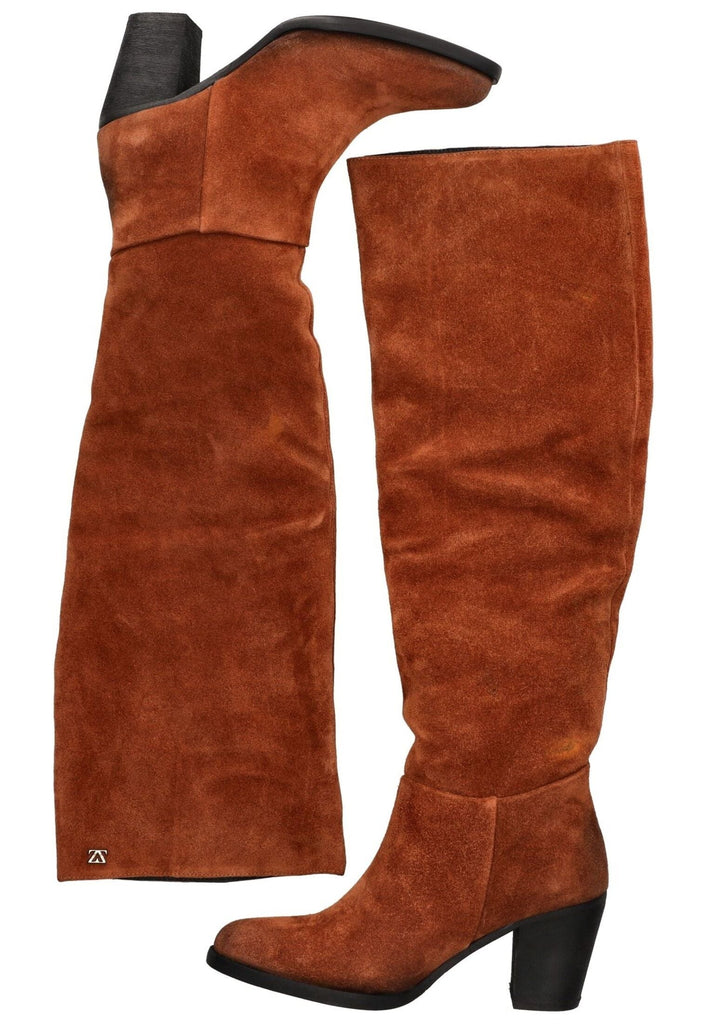 Lazamani Stiefel Leder Cognac