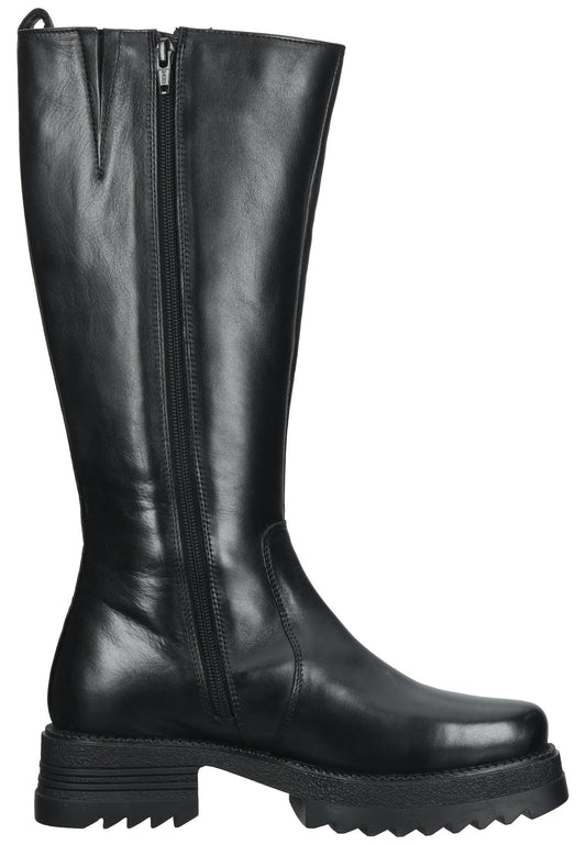Lazamani Stiefel Leder/Textil Schwarz