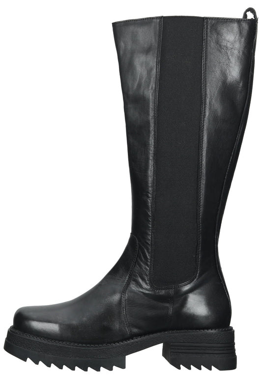 Lazamani Stiefel Leder/Textil Schwarz