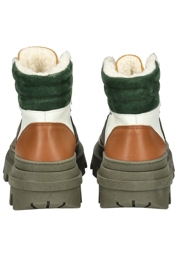 Lazamani Stiefelette Leder Grün Warmfutter