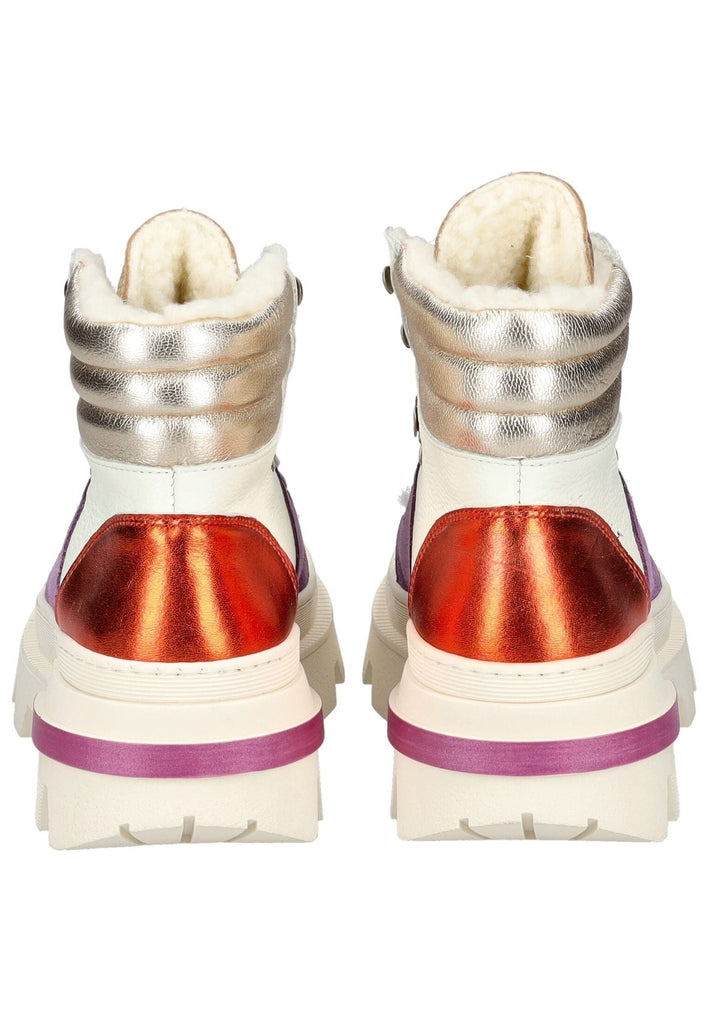Lazamani Stiefelette Leder Lila Warmfutter