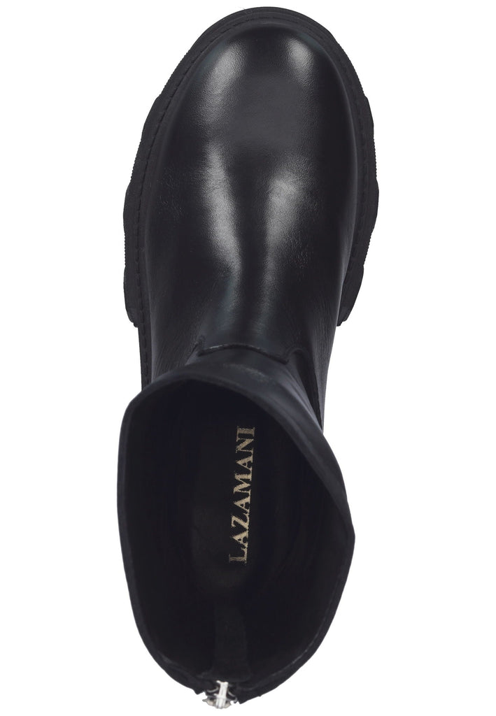 Lazamani Stiefelette Leder Schwarz