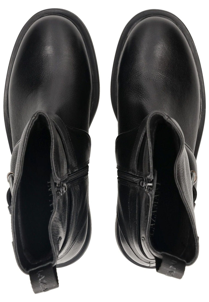 Lazamani Stiefelette Leder Schwarz