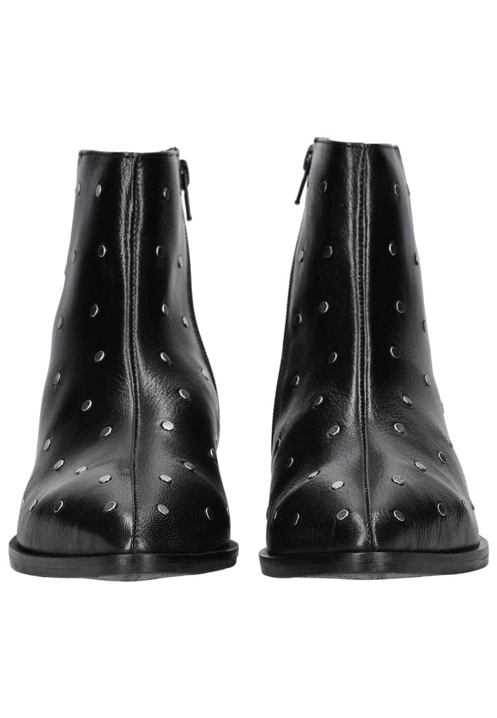 Lazamani Stiefelette Leder Schwarz/Silber
