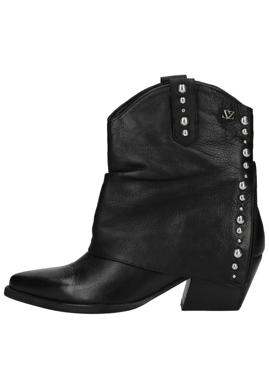 Lazamani Stiefelette Leder Schwarz Warmfutter