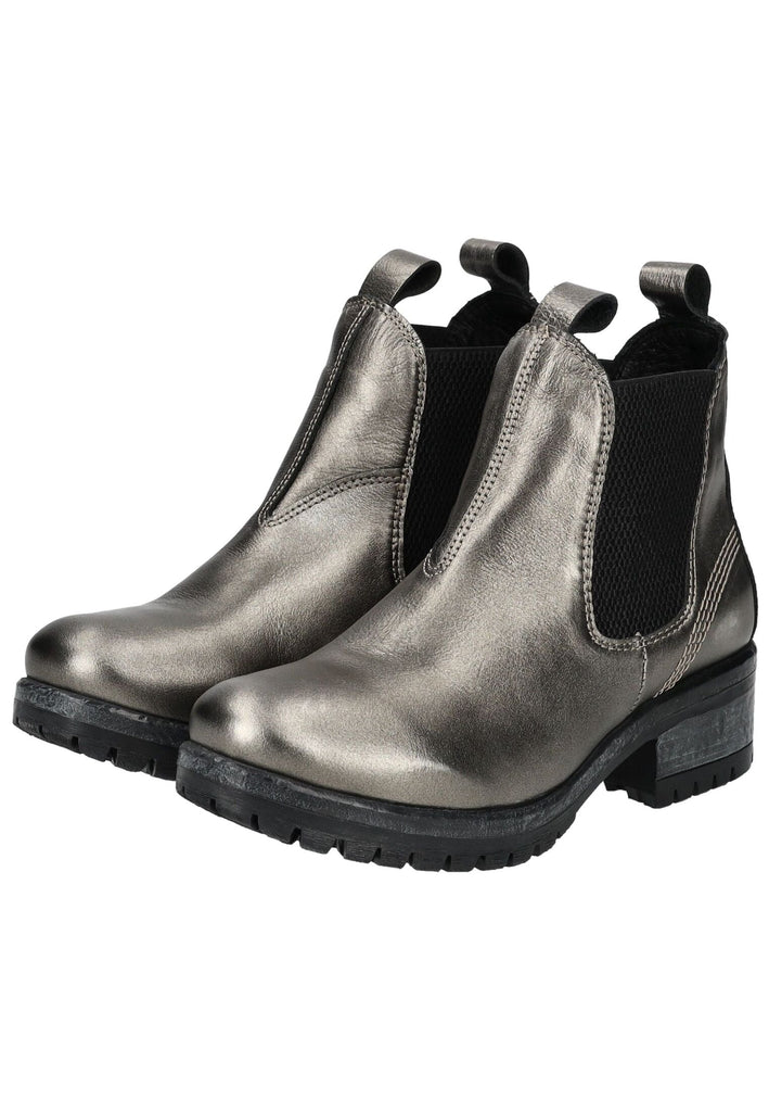 Lazamani Stiefelette Leder/Textil Pewter Warmfutter