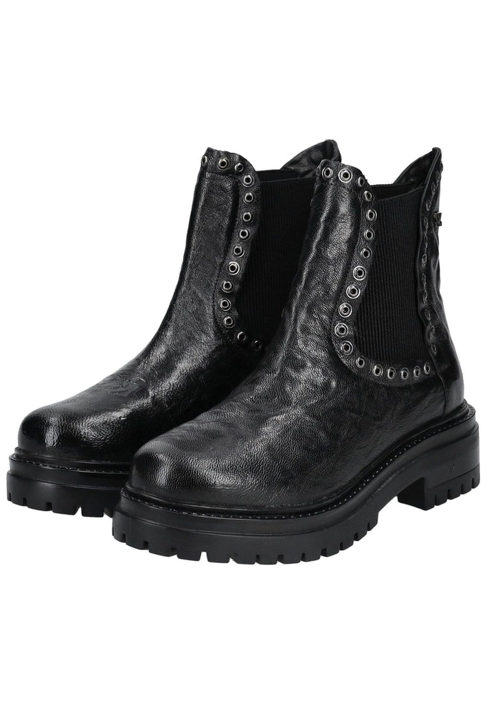 Lazamani Stiefelette Leder/Textil Schwarz