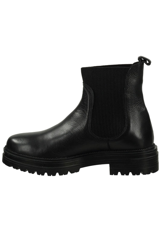 Lazamani Stiefelette Leder/Textil Schwarz