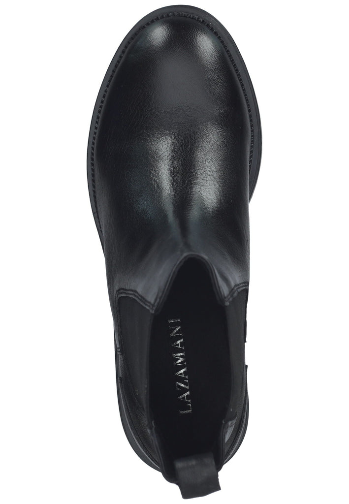 Lazamani Stiefelette Leder/Textil Schwarz