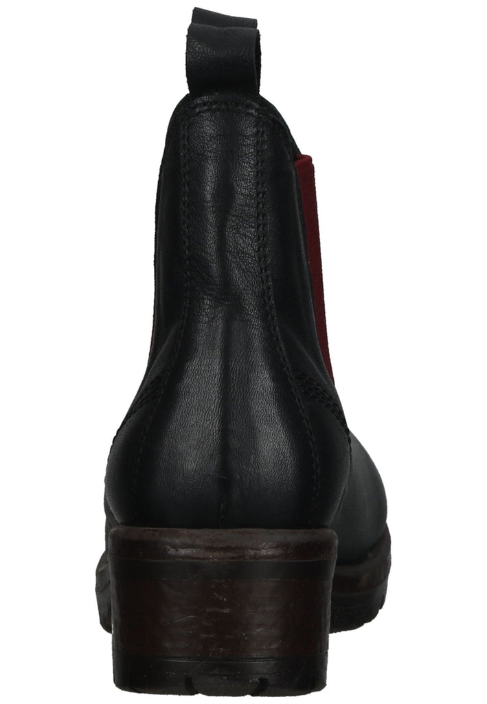 Lazamani Stiefelette Leder/Textil Schwarz/Rot