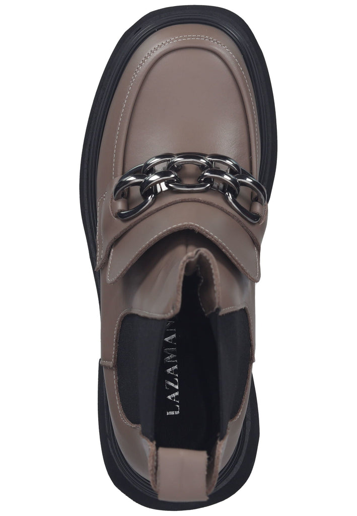 Lazamani Stiefelette Leder/Textil Taupe
