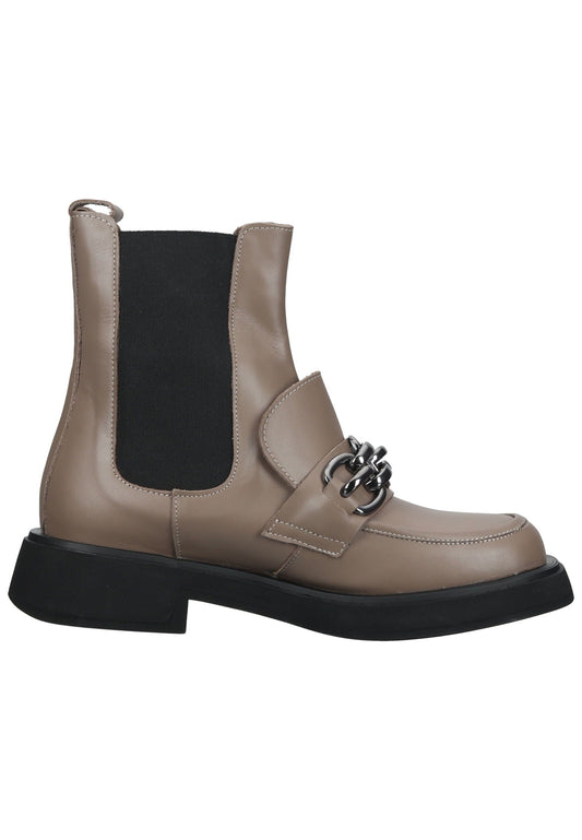 Lazamani Stiefelette Leder/Textil Taupe