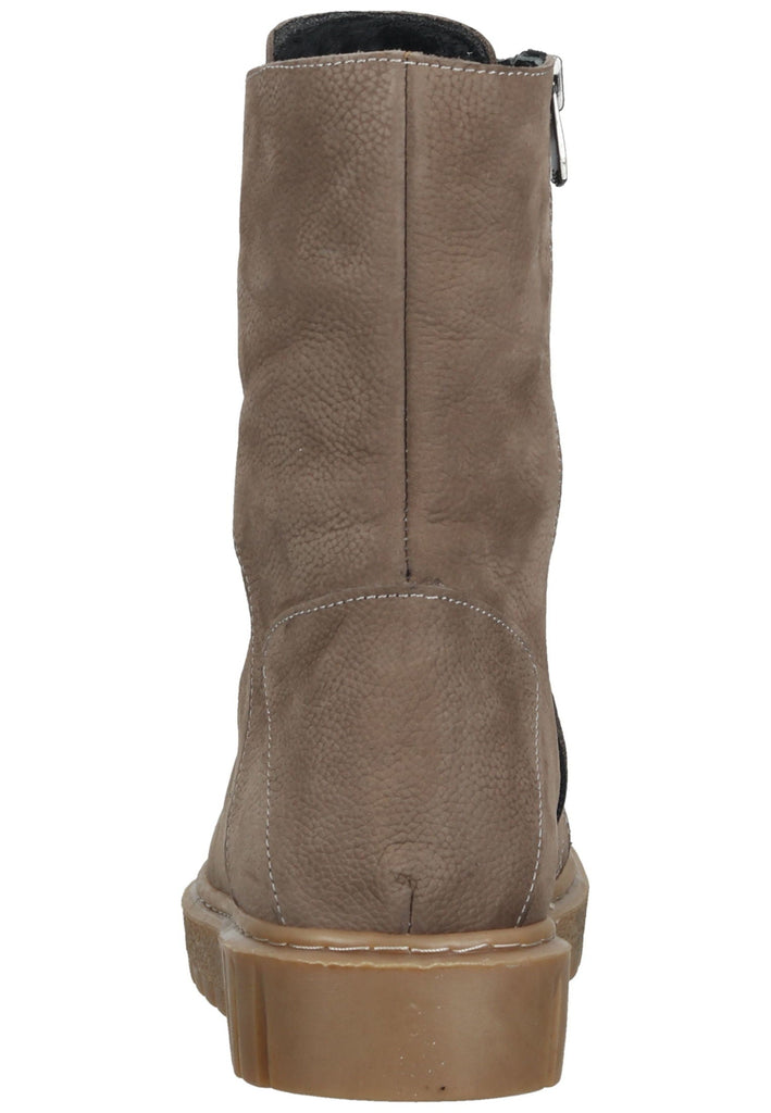Lazamani Stiefelette Nubukleder Taupe