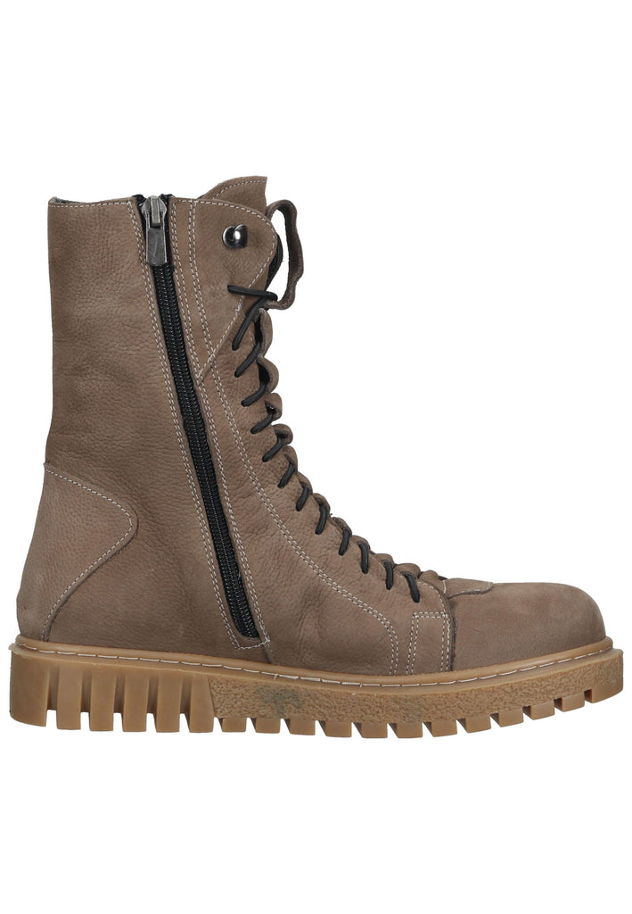 Lazamani Stiefelette Nubukleder Taupe