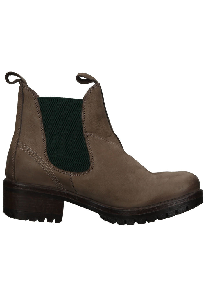 Lazamani Stiefelette Nubukleder/Textil Beige/Grün