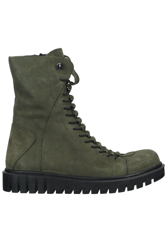 Lazamani Stiefelette Nubukleder/Textil Grün