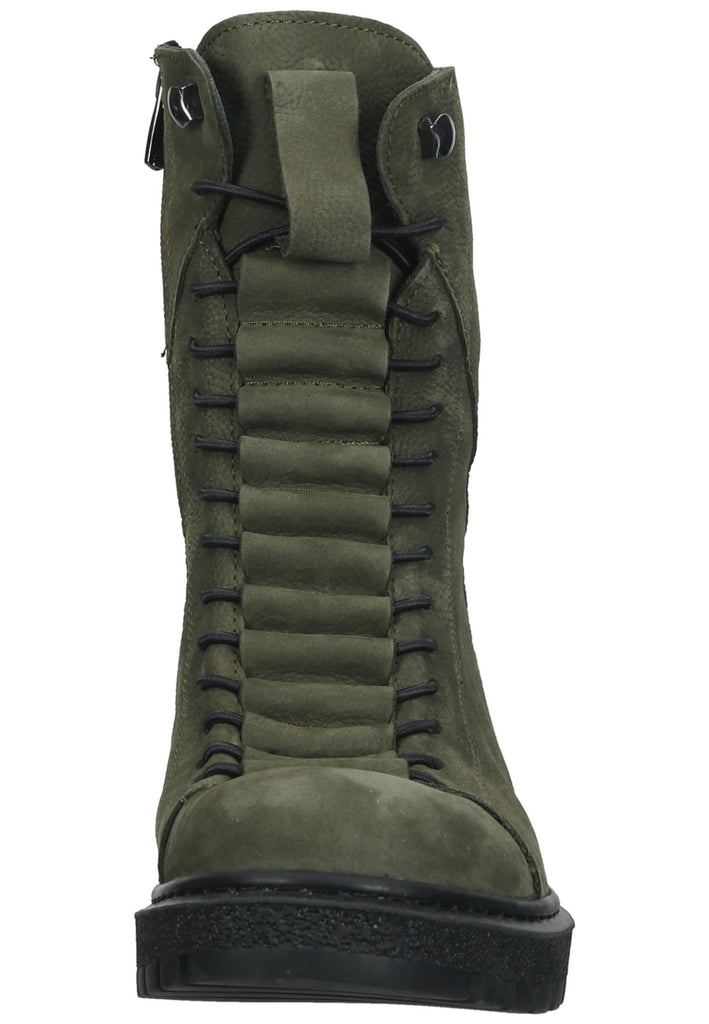 Lazamani Stiefelette Nubukleder/Textil Grün