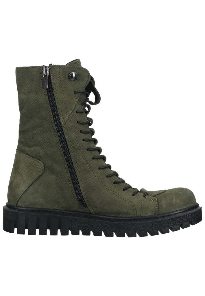 Lazamani Stiefelette Nubukleder/Textil Grün