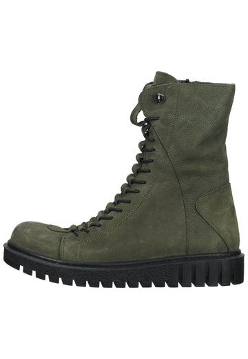 Lazamani Stiefelette Nubukleder/Textil Grün