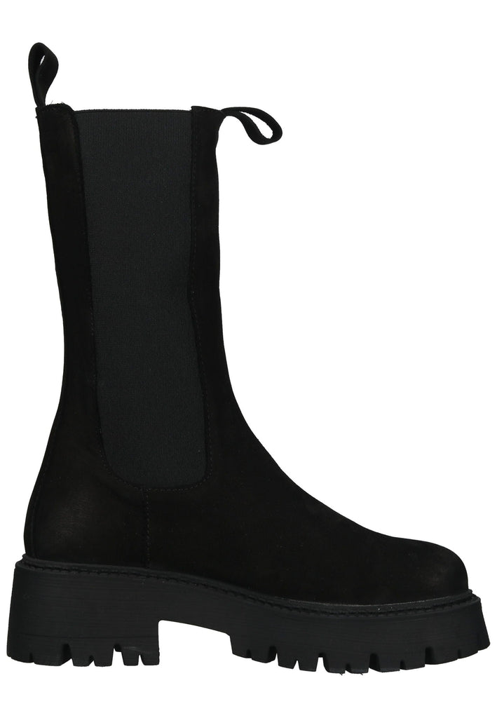 Lazamani Stiefelette Nubukleder/Textil Schwarz
