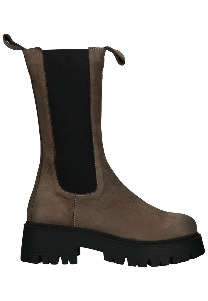Lazamani Stiefelette Nubukleder/Textil Taupe