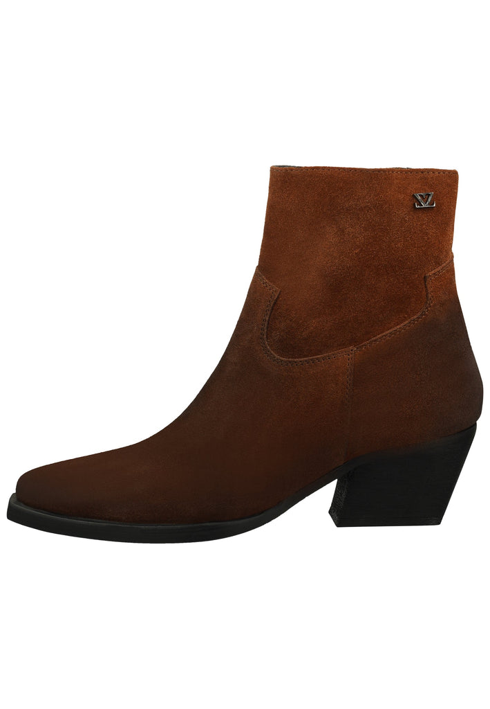 Stiefeletten Lazamani Stiefelette Leder Cognac Warmfutter