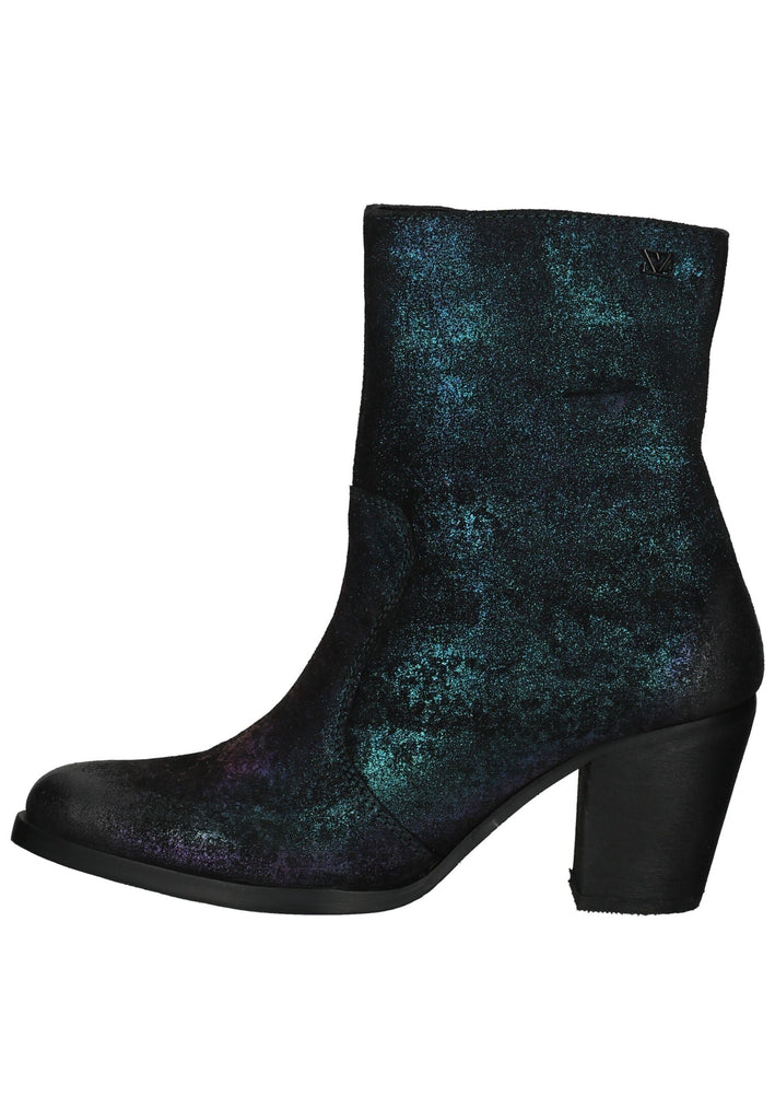 Stiefeletten Lazamani Stiefelette Leder Schwarz/Türkis