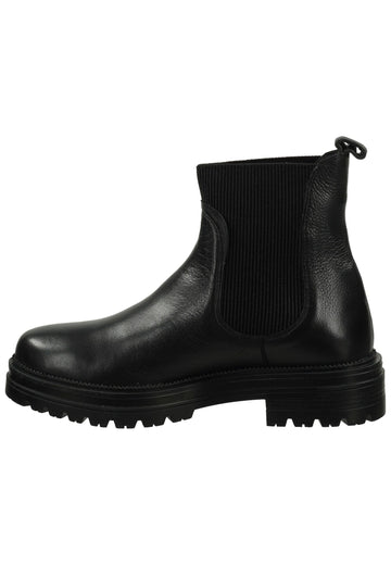 Stiefeletten Lazamani Stiefelette Leder/Textil Schwarz