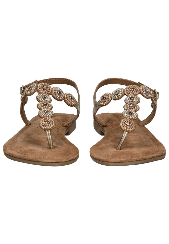 Lazamani Zehensteg Leder Gold