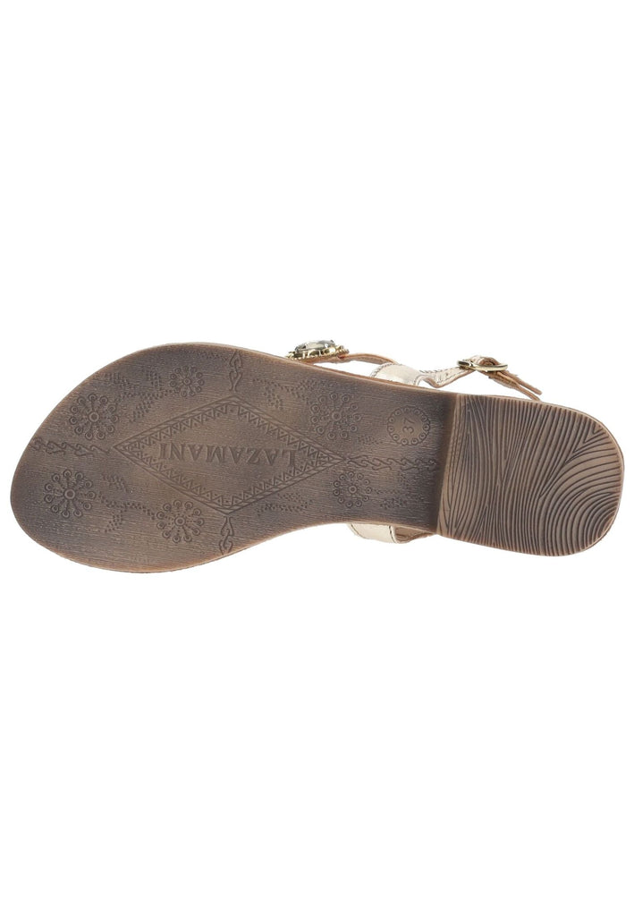 Lazamani Zehensteg Leder Gold