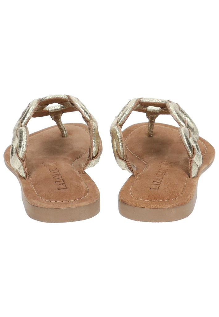 Lazamani Zehensteg Leder Gold