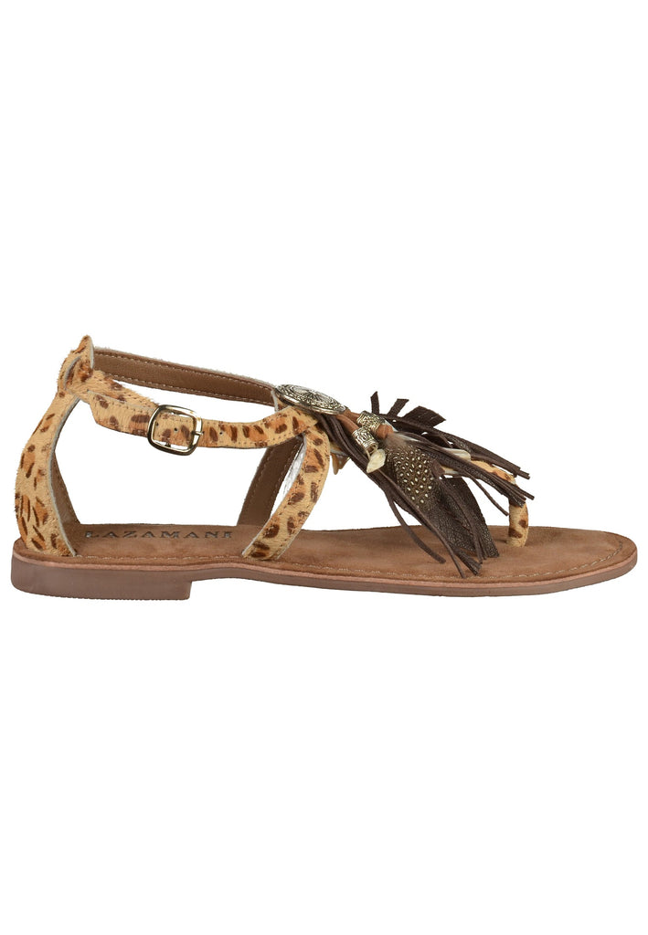 Lazamani Zehensteg Leder Leopard