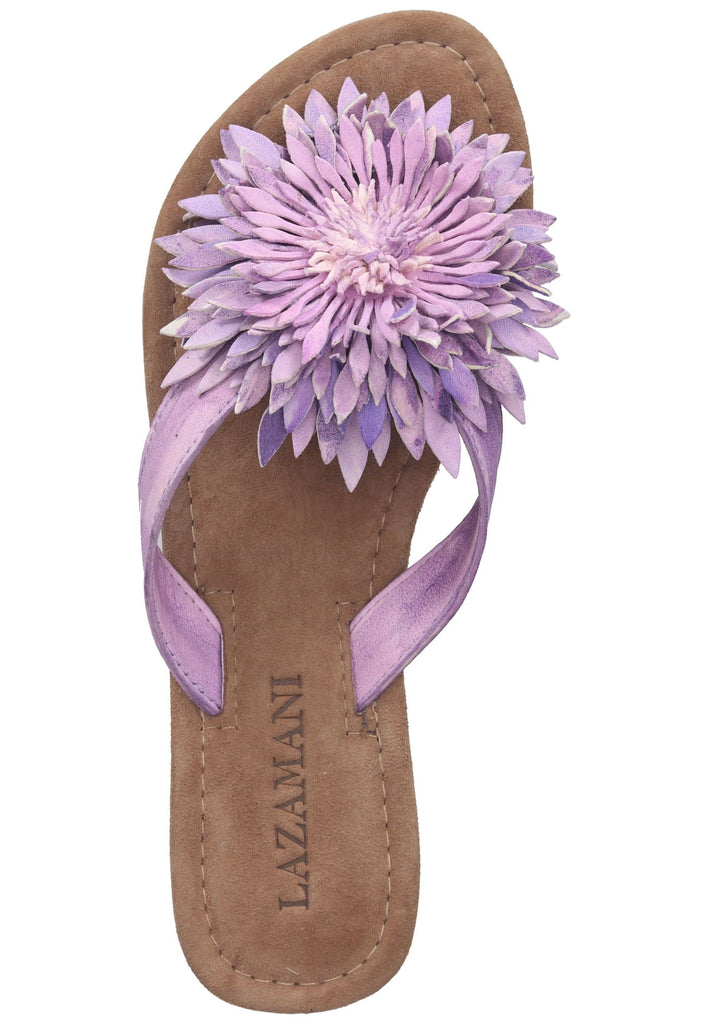 Lazamani Zehensteg Leder Lilac