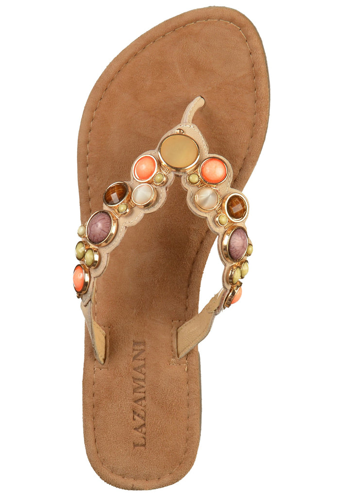 Lazamani Zehensteg Leder Peach