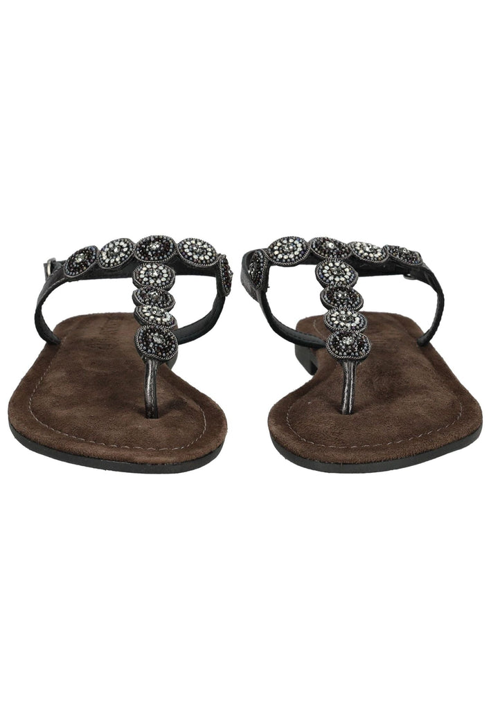 Lazamani Zehensteg Leder Pewter