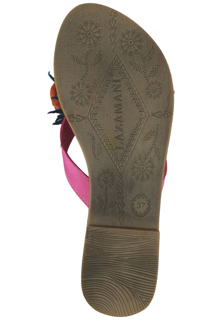 Lazamani Zehensteg Leder Pink