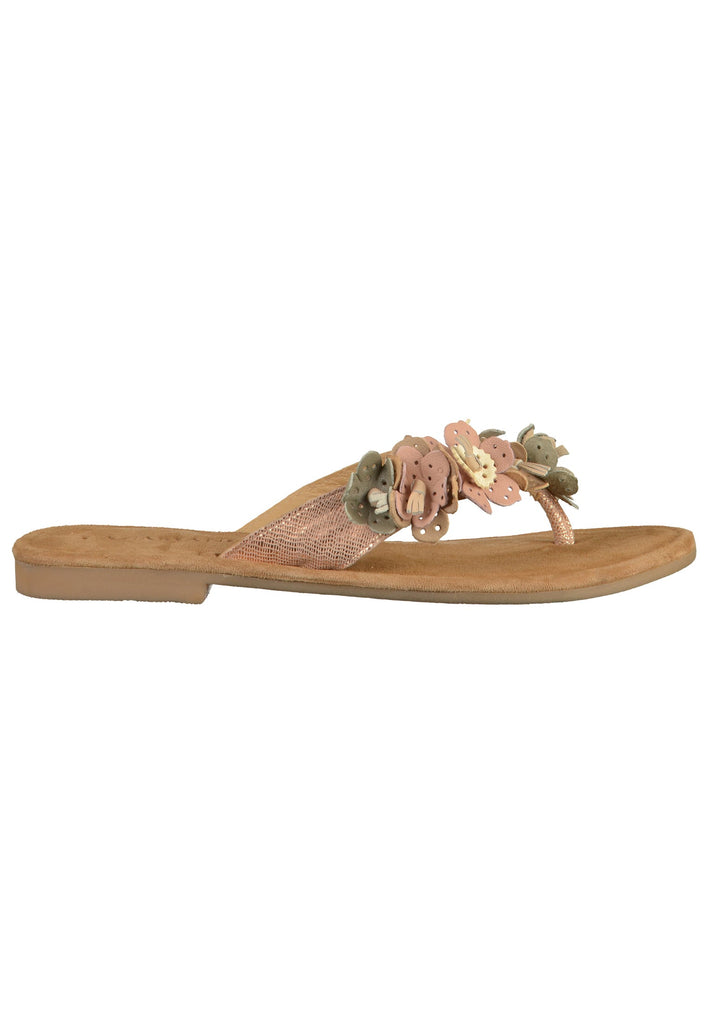 Lazamani Zehensteg Leder Rose