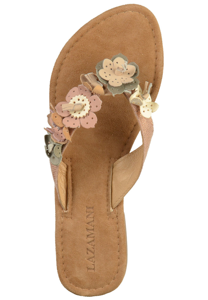 Lazamani Zehensteg Leder Rose