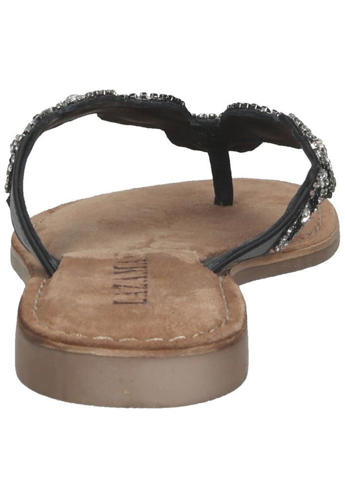 Lazamani Zehensteg Leder Schwarz