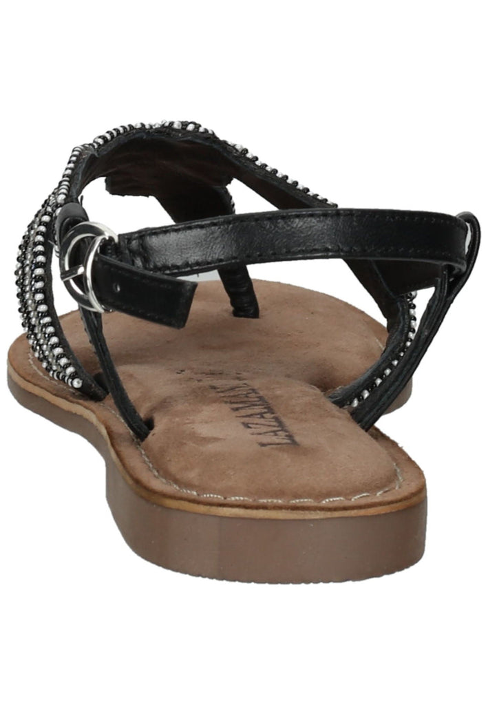 Lazamani Zehensteg Leder Schwarz