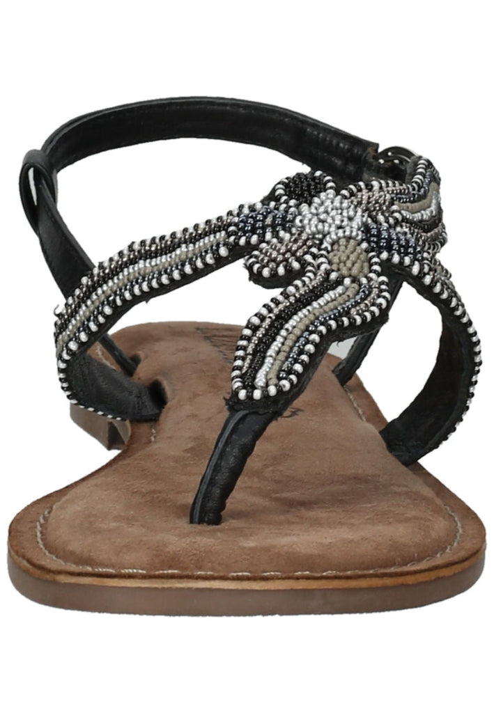 Lazamani Zehensteg Leder Schwarz