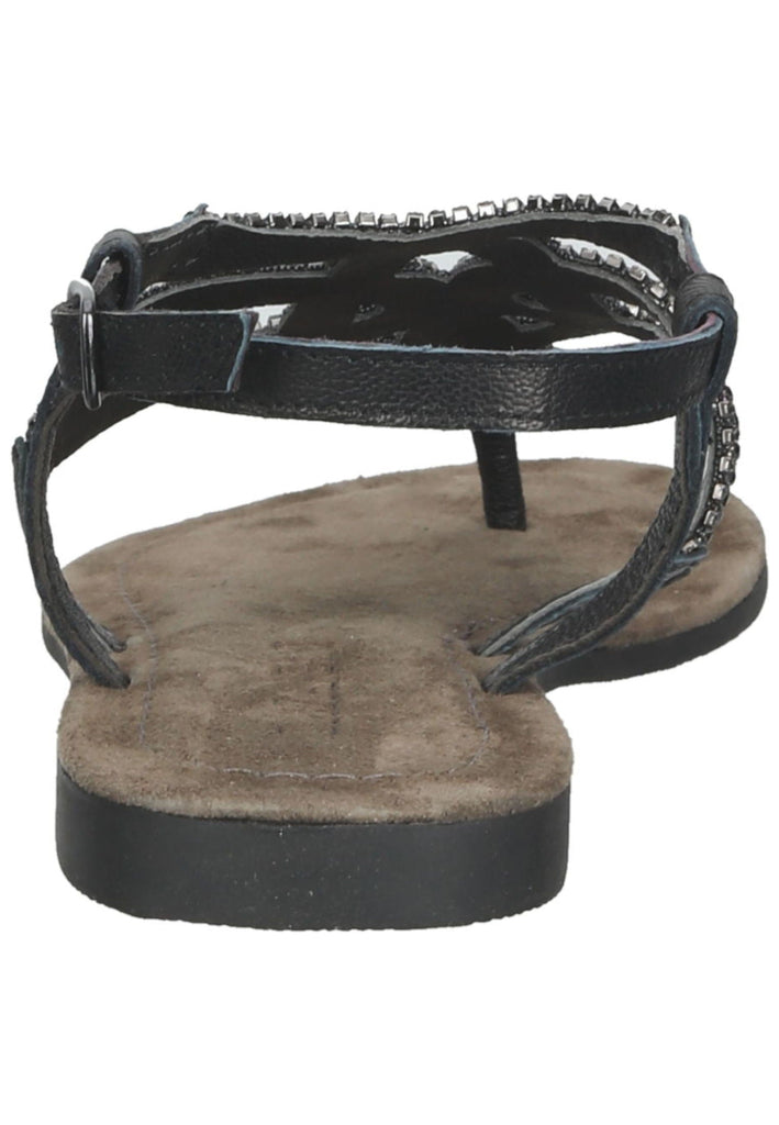 Lazamani Zehensteg Leder Schwarz