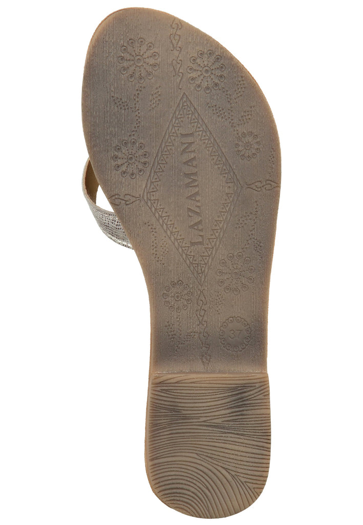 Lazamani Zehensteg Leder Silber